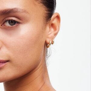 Madewell double huggie hoop earrings